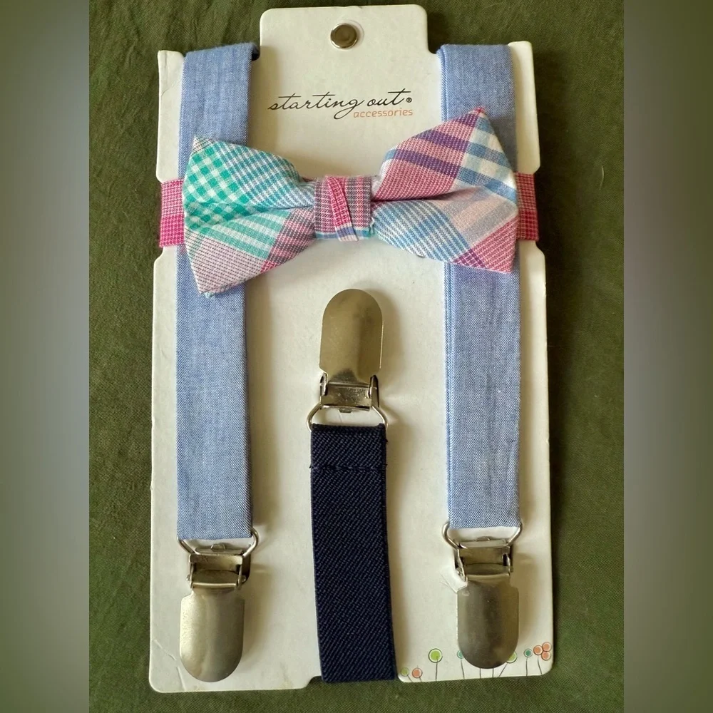 Starting Out Accessories Bow Tie & Suspenders Set – One Size